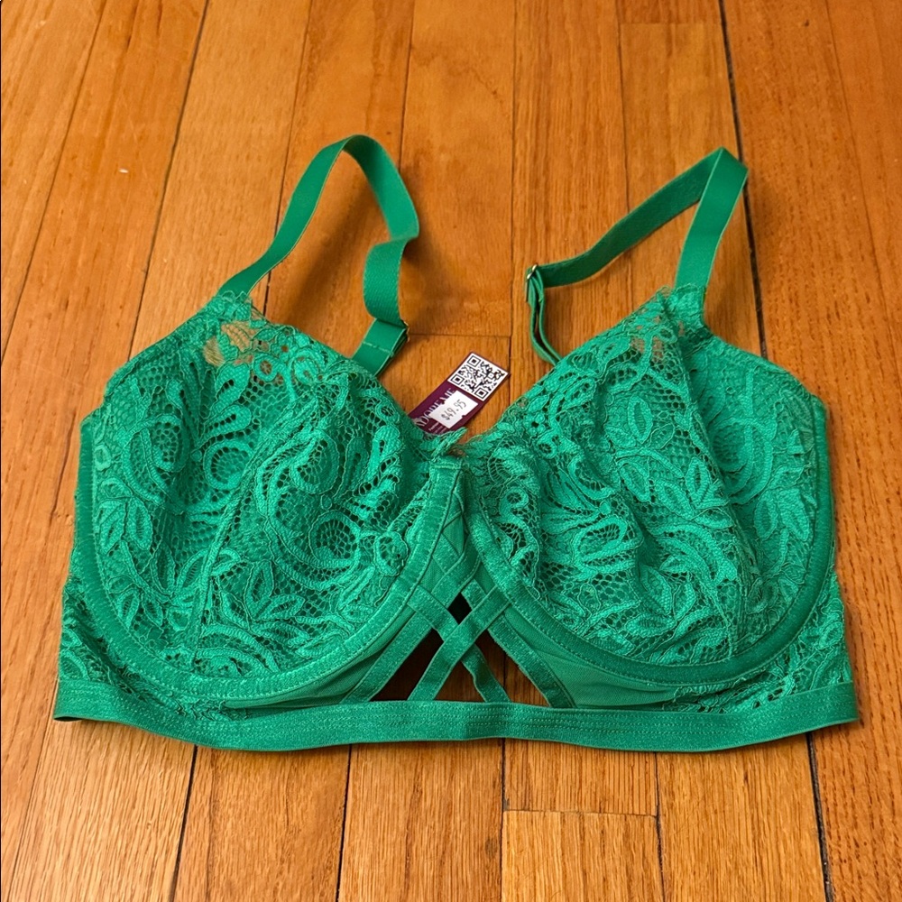 Adore Me Emerald Lace Bra